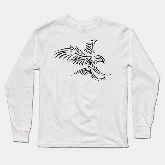 Eagle Long Sleeve T-Shirt by linesdesigns